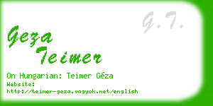 geza teimer business card